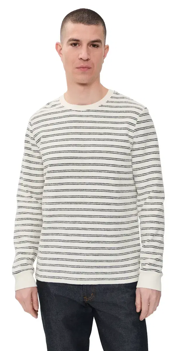 The Hooper Crew Tee Marine Stripe