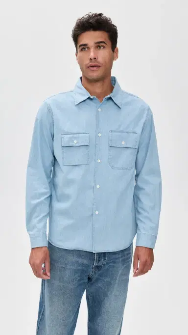 Knickerbocker Pacific Denim Shirt Light Wash Indigo L | Thumbnail 2 Knickerbocker Pacific Denim Shirt Light Wash Indigo L | Thumbnail 2