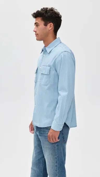 Knickerbocker Pacific Denim Shirt Light Wash Indigo L | Thumbnail 4 Knickerbocker Pacific Denim Shirt Light Wash Indigo L | Thumbnail 4