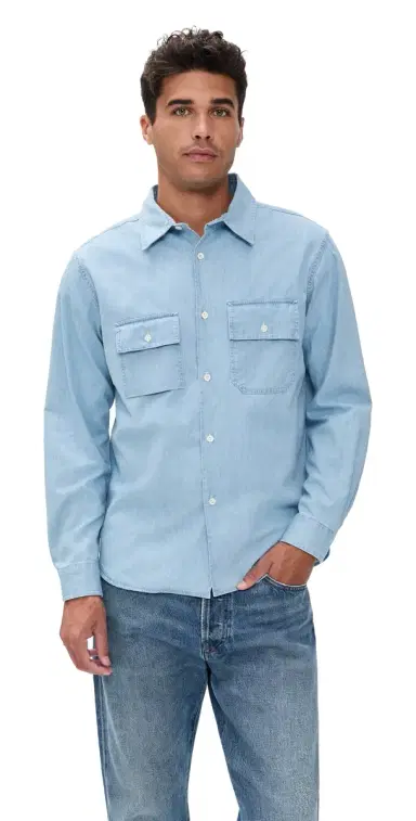 Knickerbocker Pacific Denim Shirt Light Wash Indigo L | Thumbnail 1 Knickerbocker Pacific Denim Shirt Light Wash Indigo L | Thumbnail 1