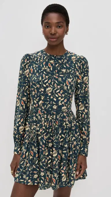 Ulla Johnson Arabella Silk Mini Dress Midnight Garden | Thumbnail 2 Ulla Johnson Arabella Silk Mini Dress Midnight Garden | Thumbnail 2