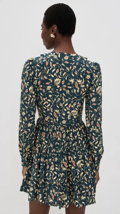 Ulla Johnson Arabella Silk Mini Dress Midnight Garden | Thumbnail 3 Ulla Johnson Arabella Silk Mini Dress Midnight Garden | Thumbnail 3