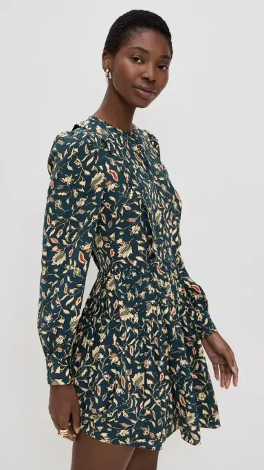 Ulla Johnson Arabella Silk Mini Dress Midnight Garden | Thumbnail 4 Ulla Johnson Arabella Silk Mini Dress Midnight Garden | Thumbnail 4