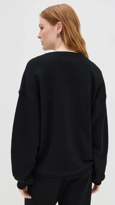 ÉTERNE Oversized Crewneck Sweatshirt Black | Thumbnail 3