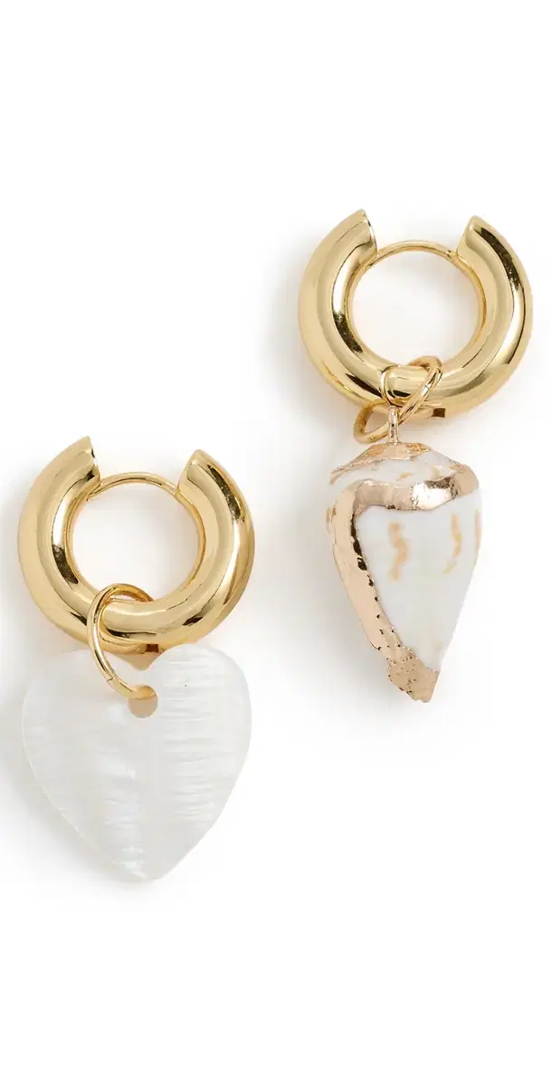 Pearl Mismatched Earrings Gold One Size