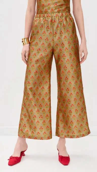 La Maregold Nicole Pants attice Floral Khaki | Thumbnail 3 La Maregold Nicole Pants attice Floral Khaki | Thumbnail 3
