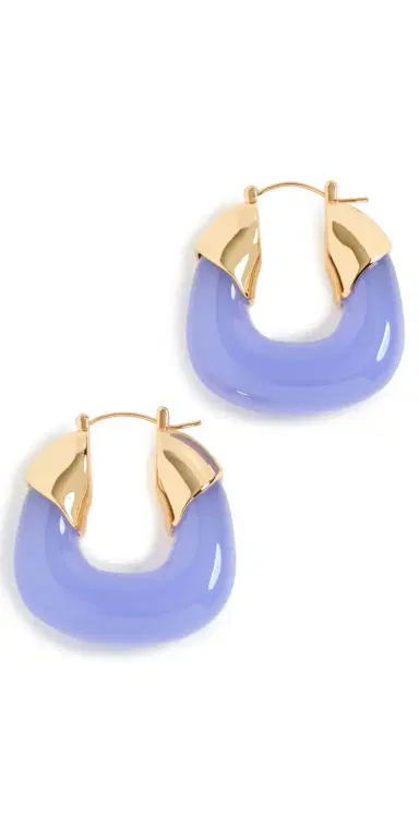 Lizzie Fortunato Organic Hoops in Periwinkle Blue One Size | Thumbnail 1 Lizzie Fortunato Organic Hoops in Periwinkle Blue One Size | Thumbnail 1