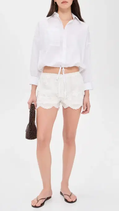 The Garment Fleur Cotton Shorts Cream | Thumbnail 5