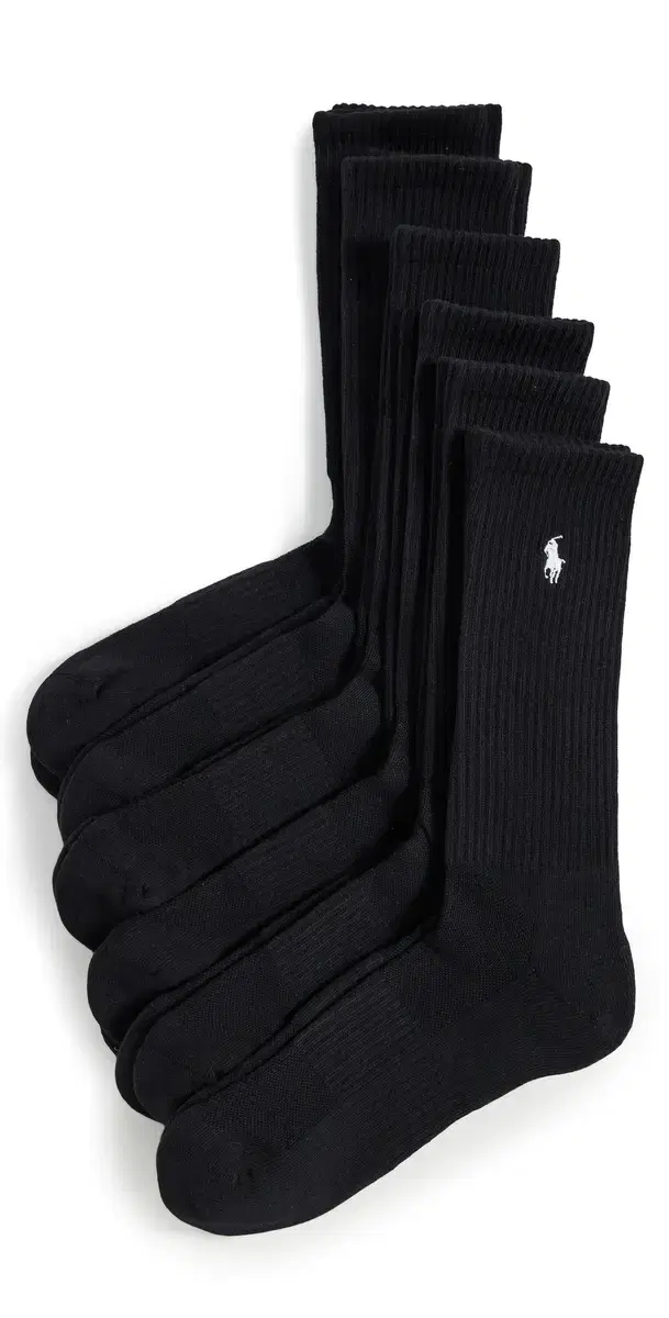 Polo Ralph Lauren Performance Crew Socks 6 Pack Black