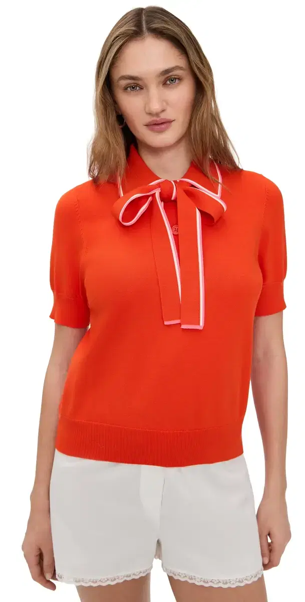 Jojoba Polo with Bow Combo1 Nectarine
