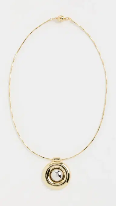 Luv Aj The Chrome Orb Pendant Necklace Gold One Size | Thumbnail 2