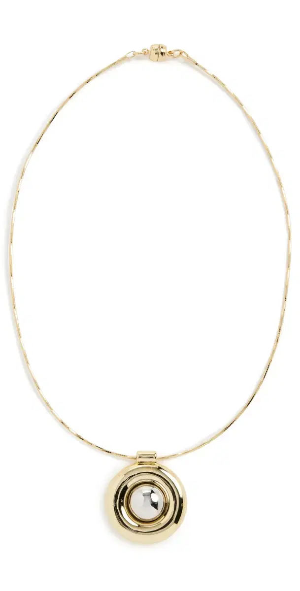 The Chrome Orb Pendant Necklace Gold One Size