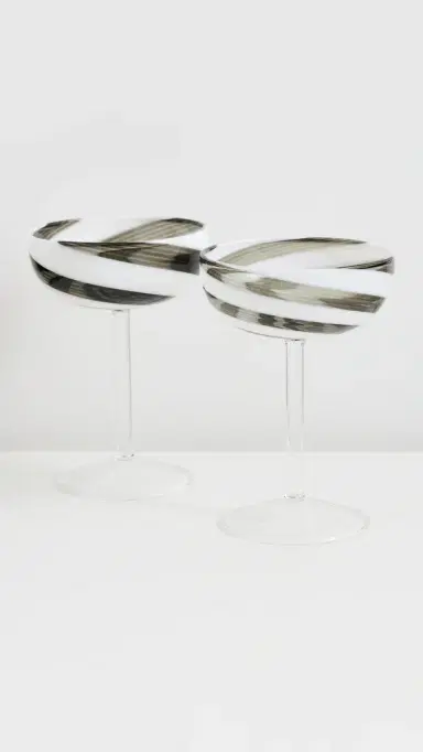 FAZEEK Swirl Coupe Glasses Set of 2 | Thumbnail 2