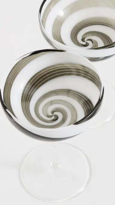 FAZEEK Swirl Coupe Glasses Set of 2 | Thumbnail 4