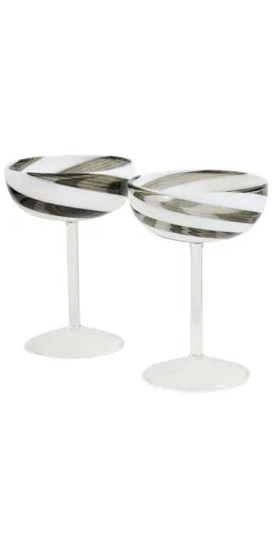 FAZEEK Swirl Coupe Glasses Set of 2 | Thumbnail 1