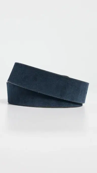 Favorite Daughter The Suede Jean Belt Navy/Tumbled Nickel | Thumbnail 4