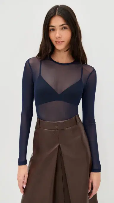 LE BOP Hannah Thong Bodysuit Navy S | Thumbnail 2