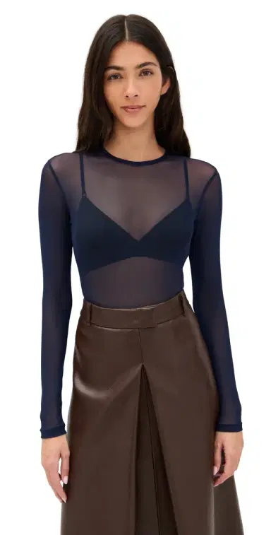 LE BOP Hannah Thong Bodysuit Navy S | Thumbnail 1