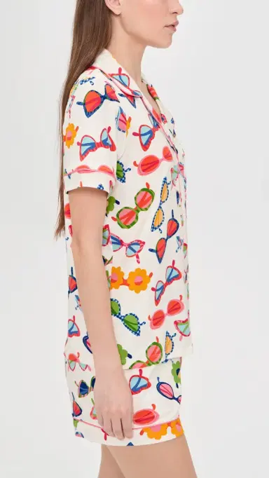 BedHead PJs Short Sleeve Shorty Pajama Set Made In The Shade M | Thumbnail 4