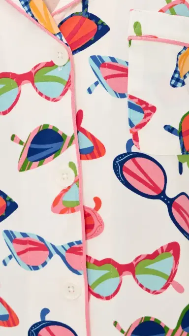BedHead PJs Short Sleeve Shorty Pajama Set Made In The Shade M | Thumbnail 6