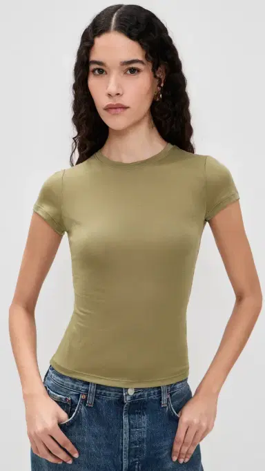 Paris Georgia Sheer Baby Tee Clay L | Thumbnail 2