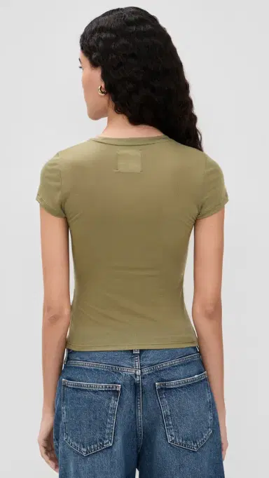 Paris Georgia Sheer Baby Tee Clay L | Thumbnail 3