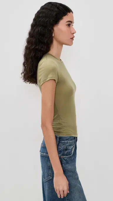Paris Georgia Sheer Baby Tee Clay L | Thumbnail 4