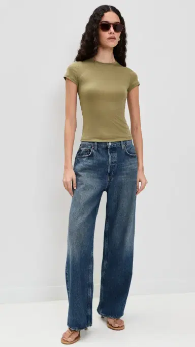 Paris Georgia Sheer Baby Tee Clay L | Thumbnail 5