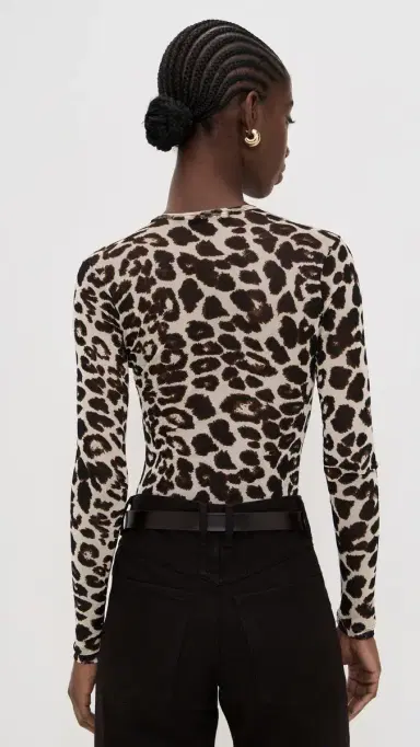 LE BOP Hannah Thong Bodysuit Leopard | Thumbnail 3