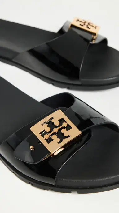 Tory Burch Buckle Slides Perfect Black/Gold | Thumbnail 6 Tory Burch Buckle Slides Perfect Black/Gold | Thumbnail 6