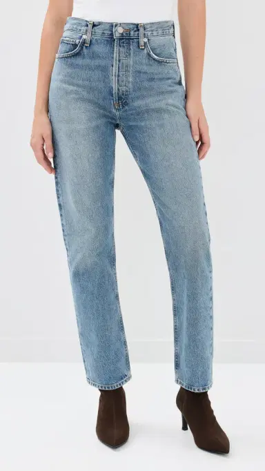 AGOLDE 90s Pinch Waist High Rise Straight Jeans Navigate 33 | Thumbnail 2
