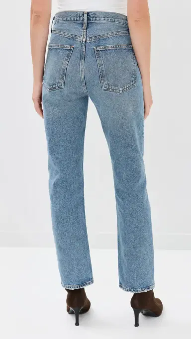 AGOLDE 90s Pinch Waist High Rise Straight Jeans Navigate 33 | Thumbnail 3