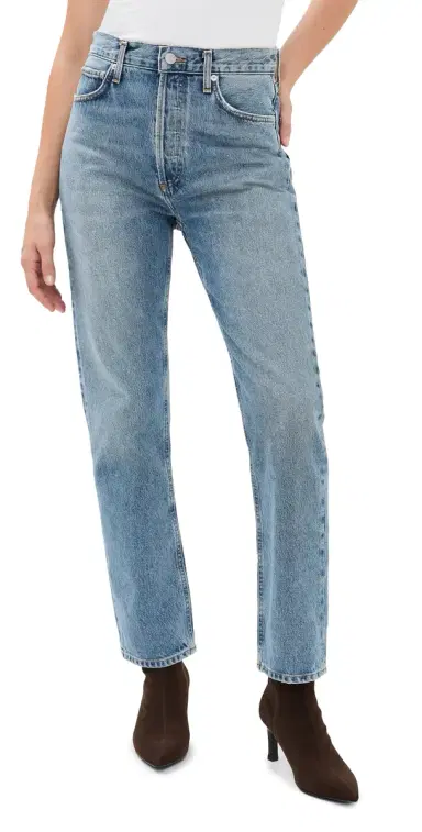 AGOLDE 90s Pinch Waist High Rise Straight Jeans Navigate 33 | Thumbnail 1