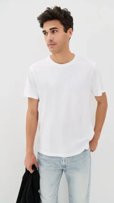 PAIGE Sorden Crew Neck Tee White | Thumbnail 2