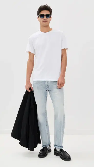 PAIGE Sorden Crew Neck Tee White | Thumbnail 5