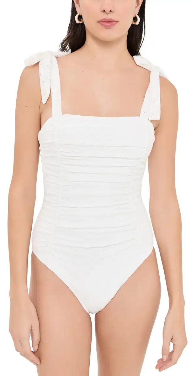 Pippa Broderie One Piece White