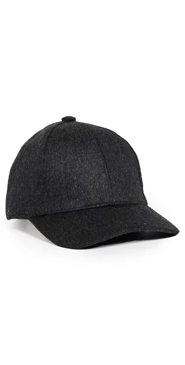 Vince Cashmere Baseball Cap H. Charcoal