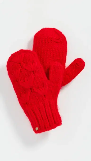 Lele Sadoughi Motley Mittens Red One Size | Thumbnail 2