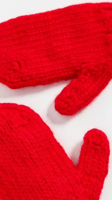 Lele Sadoughi Motley Mittens Red One Size | Thumbnail 4