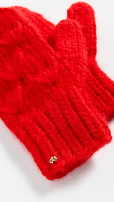 Lele Sadoughi Motley Mittens Red One Size | Thumbnail 5