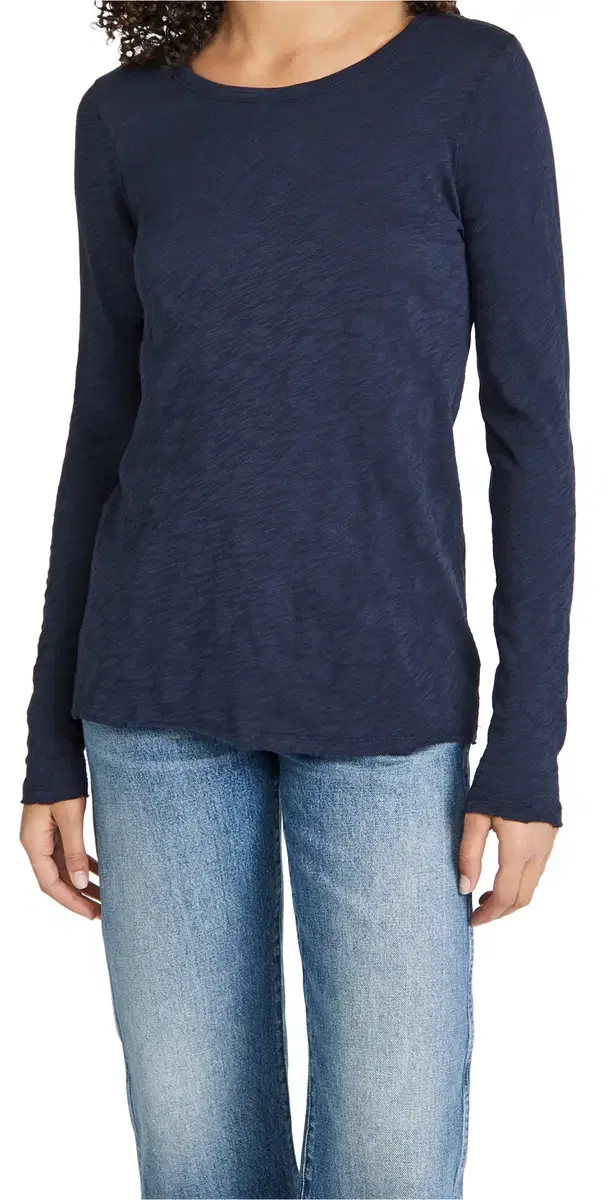 Long leeve Destroyed Wash Tee Midnight