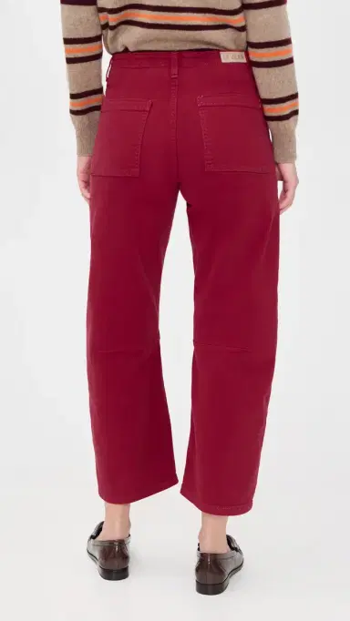 LE JEAN Utility Soft Barrel Mid Rise Jeans Red | Thumbnail 3 LE JEAN Utility Soft Barrel Mid Rise Jeans Red | Thumbnail 3