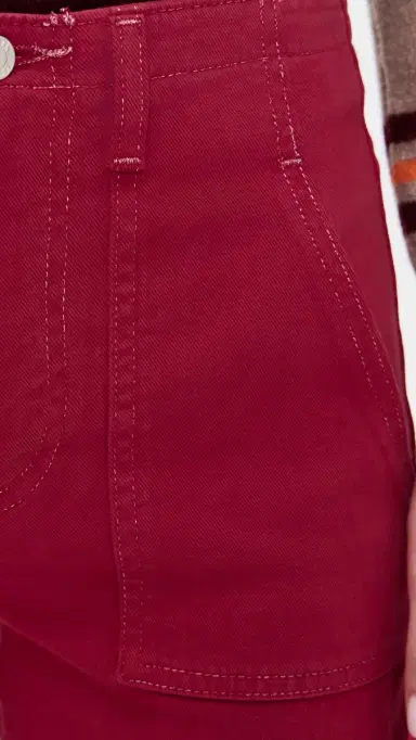 LE JEAN Utility Soft Barrel Mid Rise Jeans Red | Thumbnail 6 LE JEAN Utility Soft Barrel Mid Rise Jeans Red | Thumbnail 6