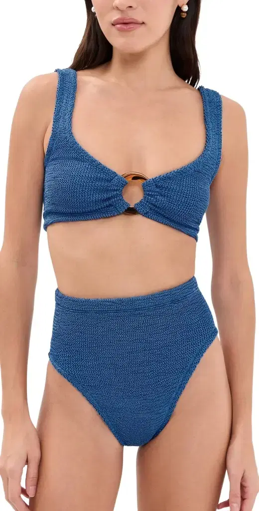 Nadine Bikini Set Metallic Denim One Size
