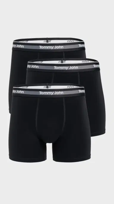 Tommy John Comfort icro 4 Boxer Briefs 3 Pack Black | Thumbnail 2