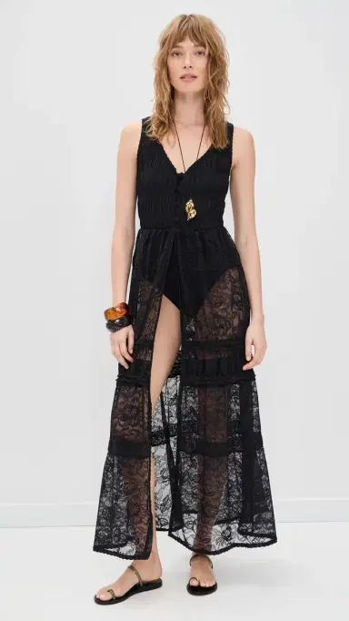 Free People Sweet Saloon Sleeveless Maxi Dress Black | Thumbnail 2 Free People Sweet Saloon Sleeveless Maxi Dress Black | Thumbnail 2