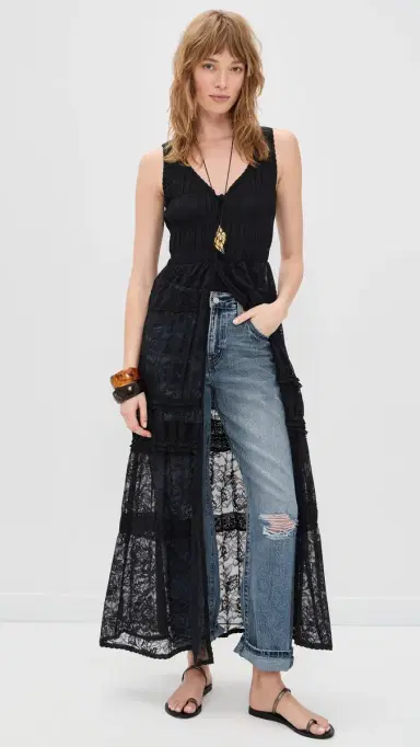 Free People Sweet Saloon Sleeveless Maxi Dress Black | Thumbnail 5 Free People Sweet Saloon Sleeveless Maxi Dress Black | Thumbnail 5