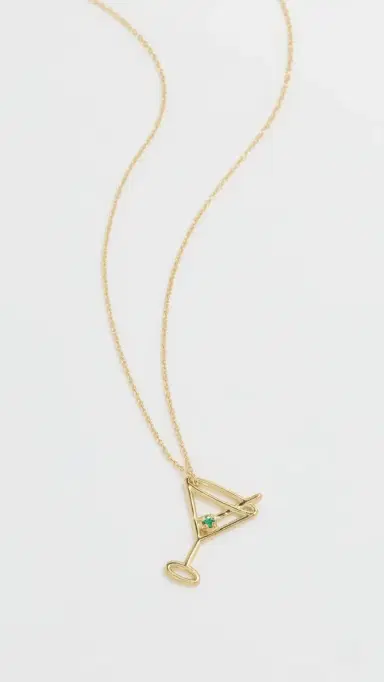 ALIITA Martini Esmeralda Gold Necklace Yellow Gold One Size | Thumbnail 2