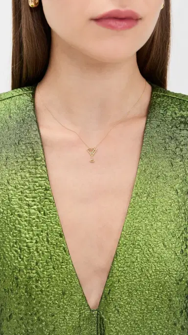 ALIITA Martini Esmeralda Gold Necklace Yellow Gold One Size | Thumbnail 3