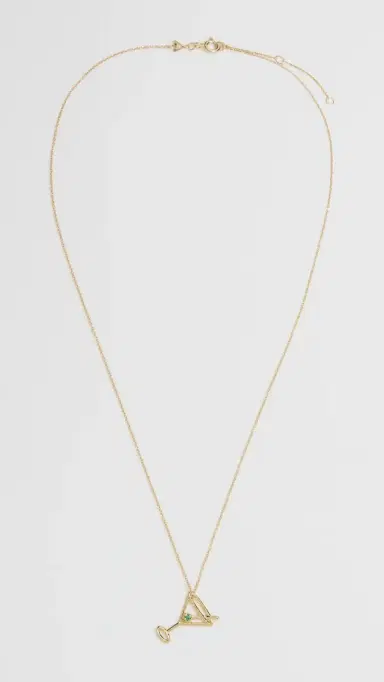 ALIITA Martini Esmeralda Gold Necklace Yellow Gold One Size | Thumbnail 4